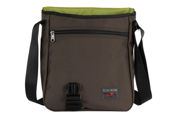 Medium Cafe Bag in Ursa (brown-grey) Ballistic with Moss 210 Cerylon interior.